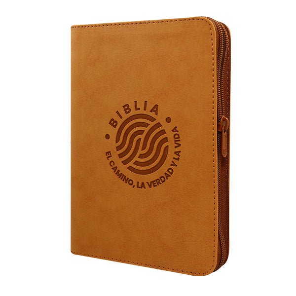 Biblia Reina Valera 1960 – 066 – Letra 12 pts Grande  – 13,5x21 cm – Palabras de Jesús en Rojo – Tapa PU – El Camino, la Verdad y la Vida – Marron