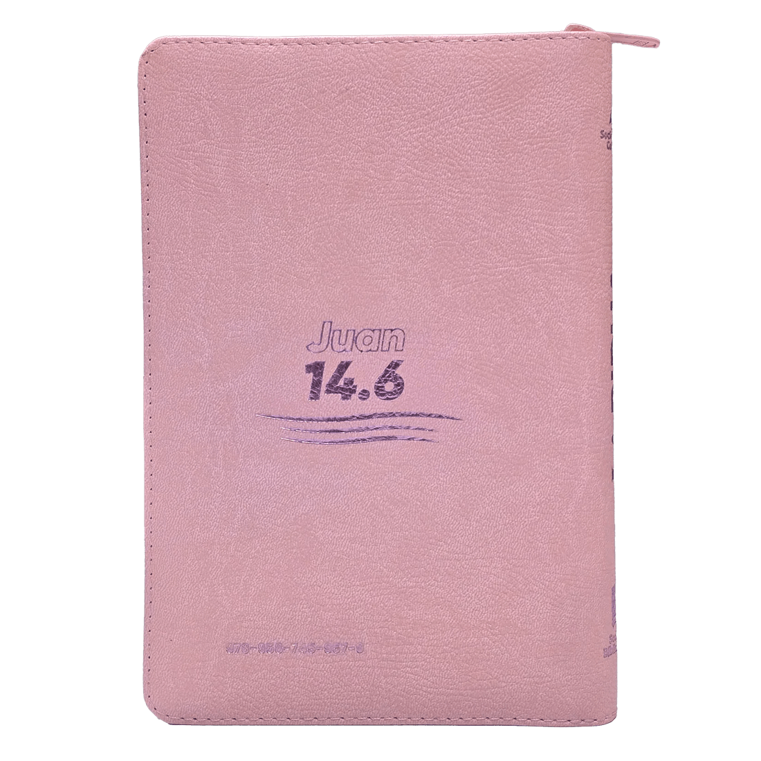 Biblia Traducción al Lenguaje Actual letra grande con cierre "El Camino" rosado canto plateado