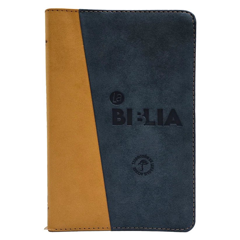 Biblia Traducción al Lenguaje Actual letra grande azul oscuro/café canto dorado