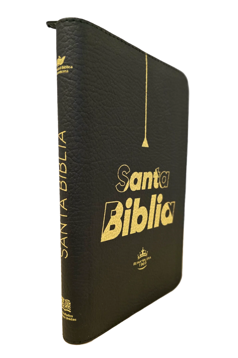 BIBLIA REINA VALERA 1960 65ueZ 21x13 CIERRE TAPA IMITACION PIEL NEGRO