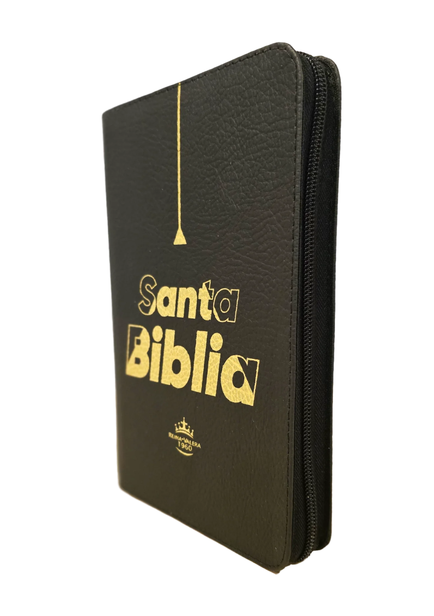BIBLIA REINA VALERA 1960 65ueZ 21x13 CIERRE TAPA IMITACION PIEL NEGRO