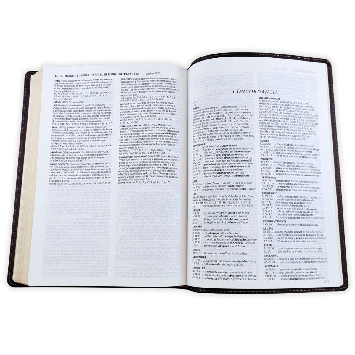 Biblia Nueva Traducción Viviente – Tapa Imitación Piel Café, Letra 9.5pt, 17x24 cm