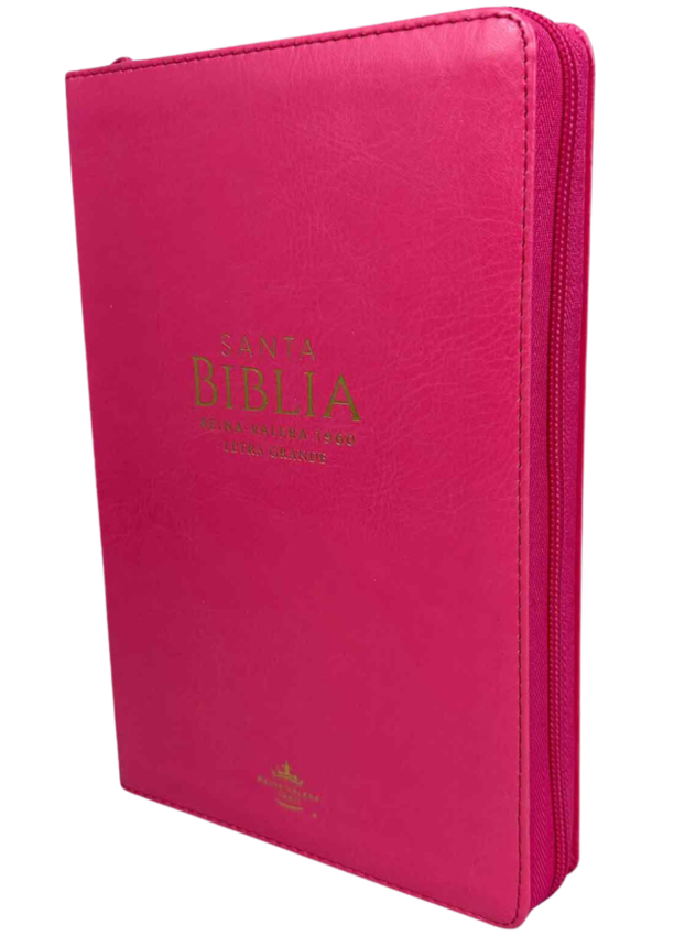 Biblia Reina Valera 1960 Letra Grande Cierre PJR Fucsia