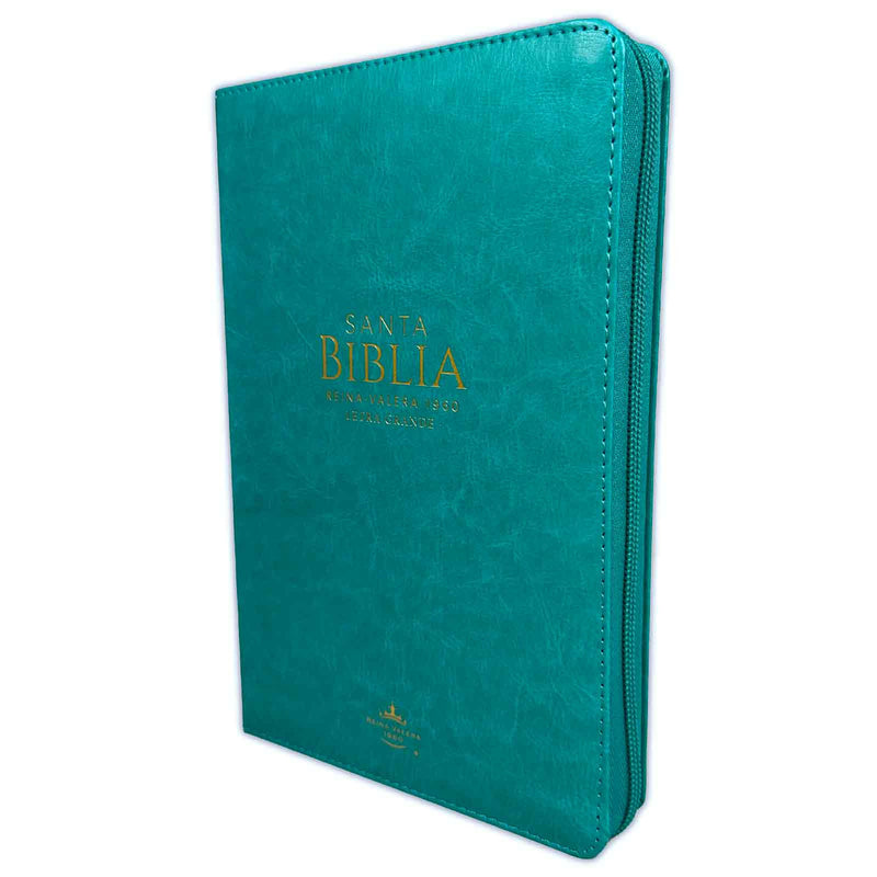 Biblia Reina Valera 1960 Czti Lg Pjr Clásica Turquesa