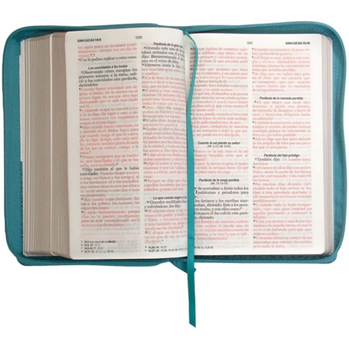 Biblia Reina Valera 1960 Letra Grande Cierre PJR Turquesa