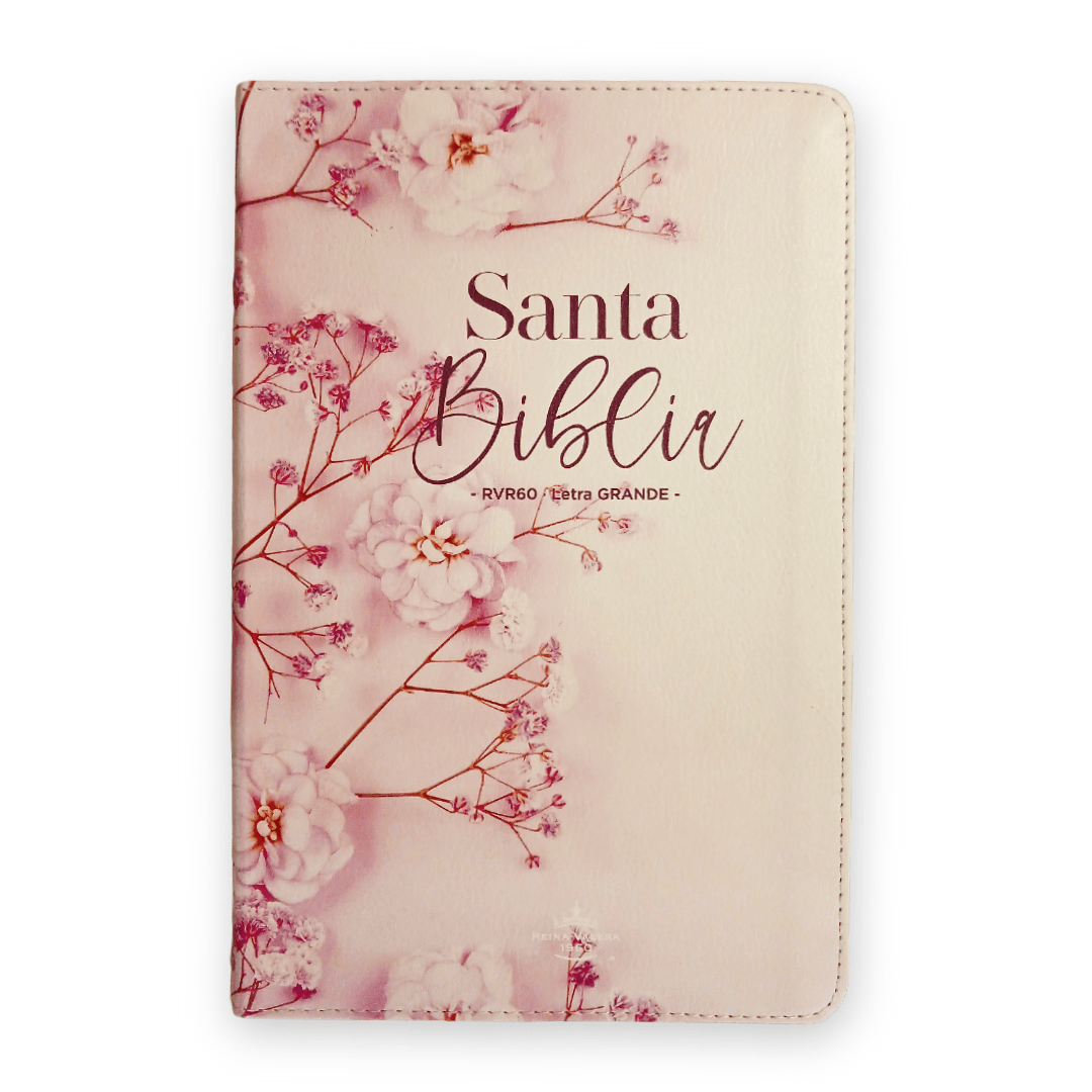 Biblia Reina Valera 1960 Letra Grande PJR Flex Flores Rosas