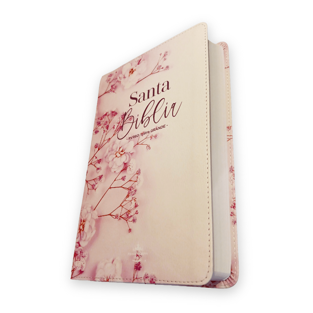 Biblia Reina Valera 1960 Letra Grande PJR Flex Flores Rosas