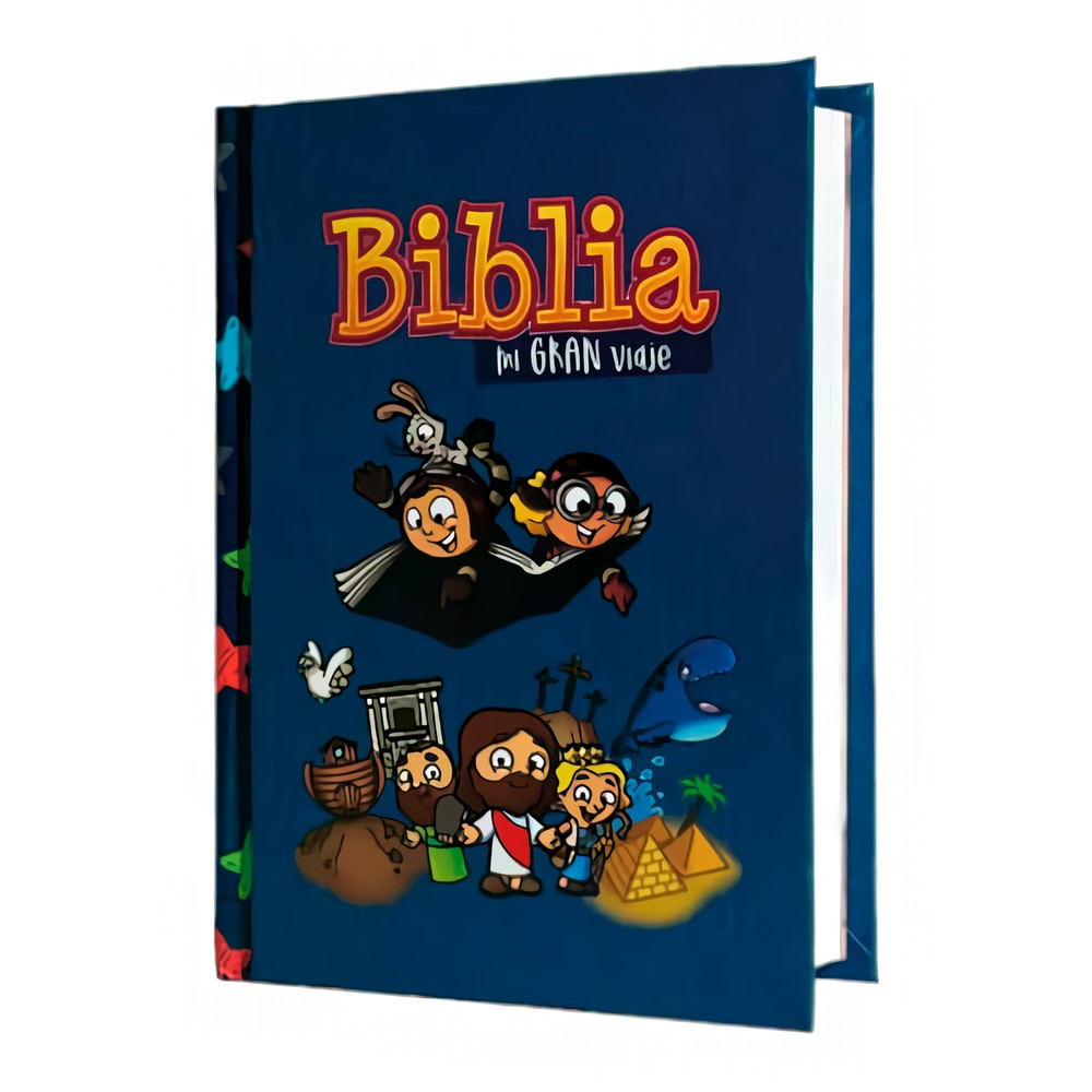 Biblia Reina Valera 1960 Mi Gran Viaje Tapa Dura Azul Niños