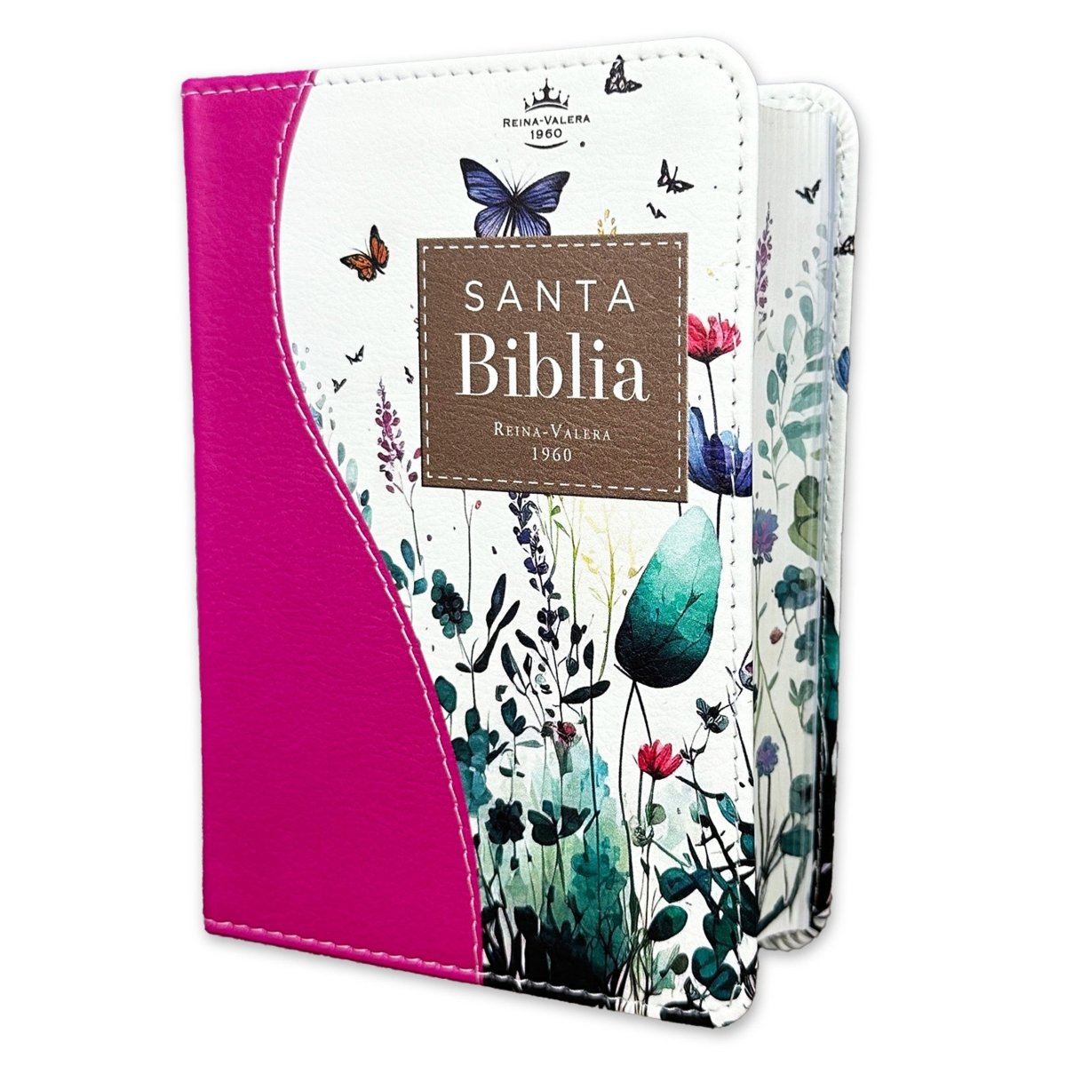 Biblia Reina Valera 1960 · 10x14 cm · Letra pequeña 8,5 pt · Con cierre · Tapa imitación piel · Colección Renovación lila