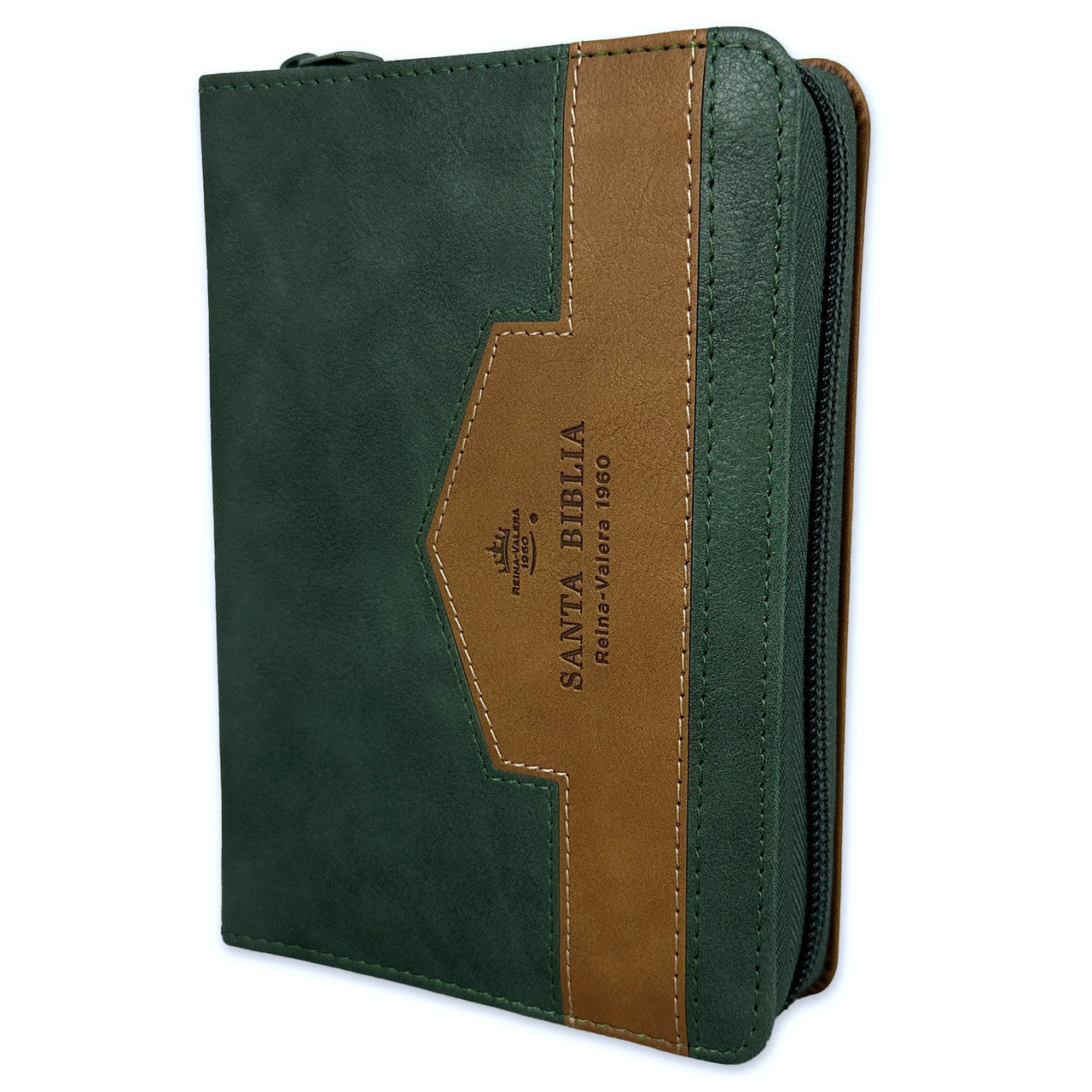 Biblia Reina Valera 1960 025 Concordancia Cierre Indice Elegante Verde - Café