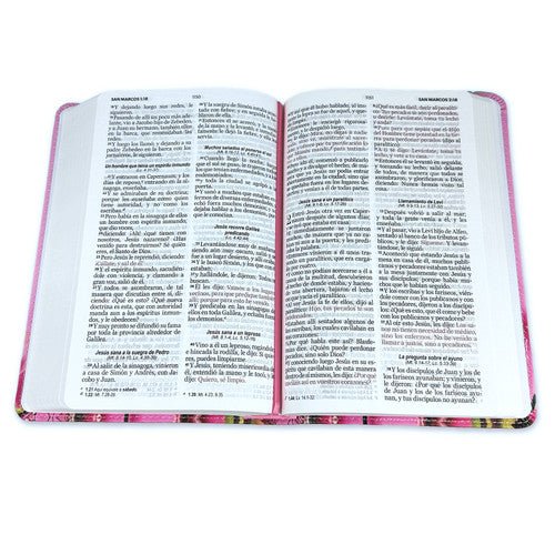 Biblia Reina Valera 1960 065 Letra Grande pjr Flores En Rosa