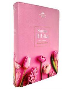 Biblia Reina Valera 1960 065 Letra Grande pjr Flores En Rosa