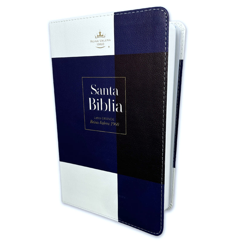 Biblia Reina Valera 1960 065 Letra Grande Concordancia Supreme Blanco - Azul