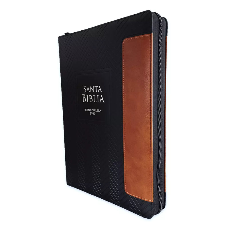 Biblia Reina Valera 1960 095Czti Letra Super Gigante Pjr Geométrico Negro - Café