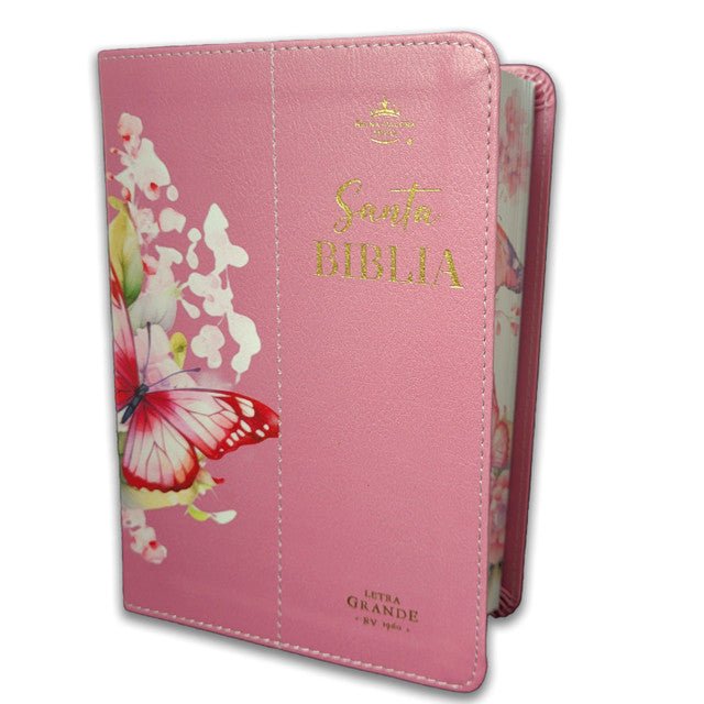 Biblia Reina Valera 1960 045C L 10P 11X16Cm Pjr Cp Flores Rosas