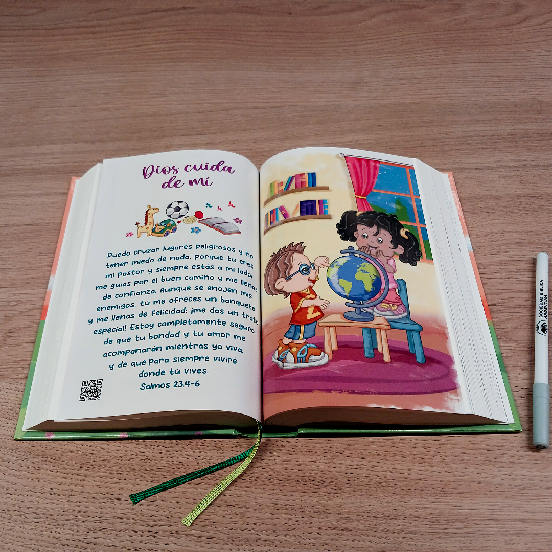 Biblia Ora Conmigo Traducción Lenguaje Actual – Tapa Dura Colores, Palabras de Jesús en Rojo, Letra 12 Puntos