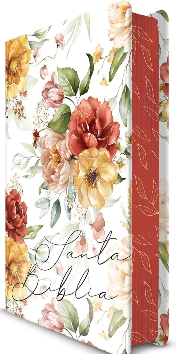 Biblia Reina Valera 1960 · Tapa dura · Diseño con flores rosadas