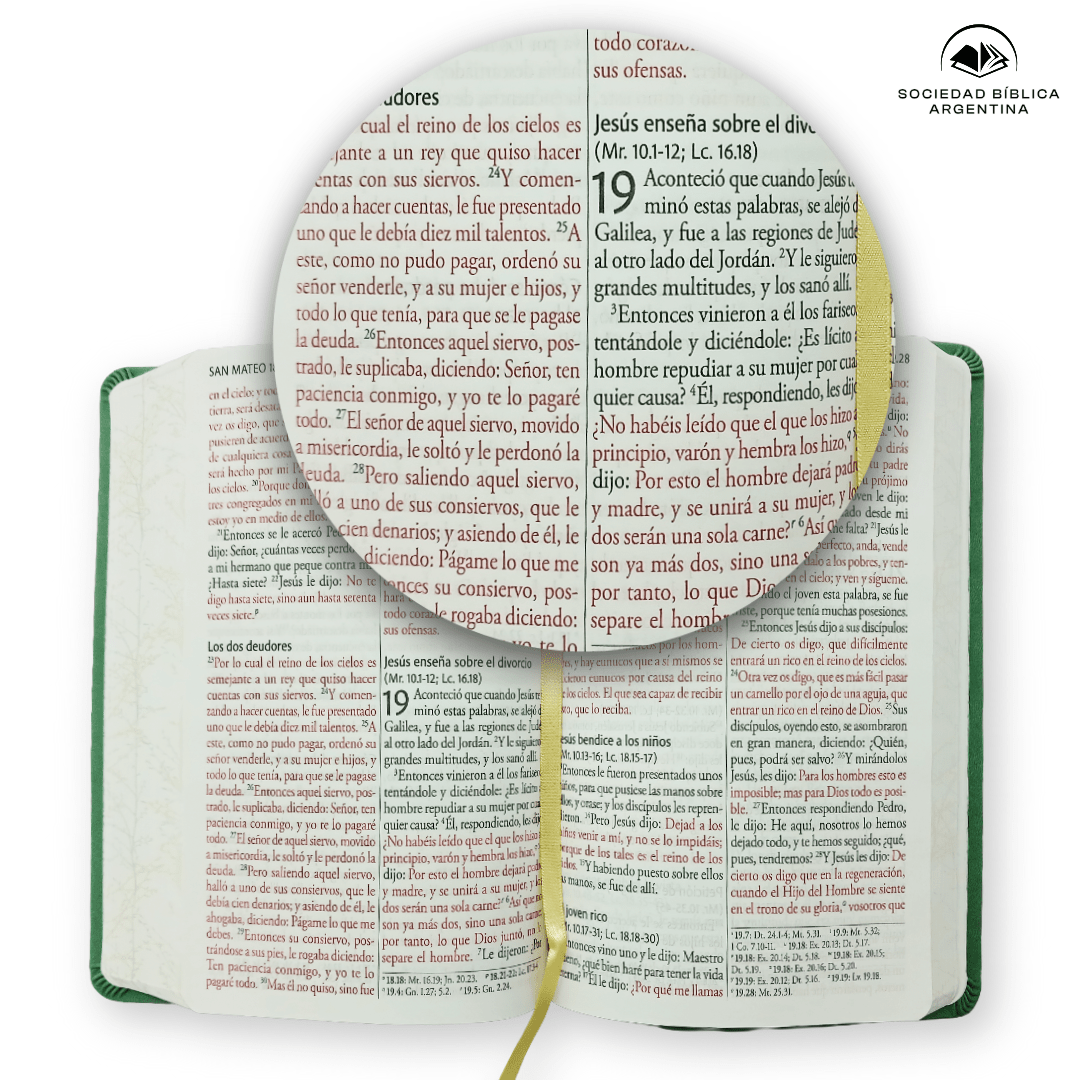 Biblia Reina-Valera 1960, Letra 14 Pt, 14×21, Palabras De Jesús En Rojo, Concordancia, Tapa PU, Verde, Pájaros