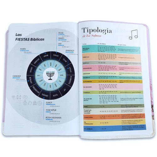 Biblia RVR60 065cti Colección Supreme Lila con jarrón