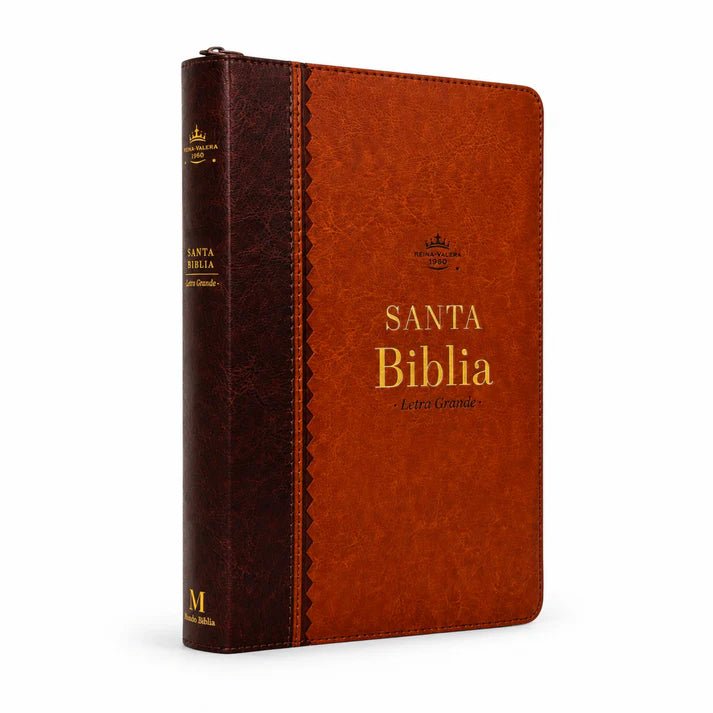 Biblia Reina Valera 1960 – Con Concordancia – Letra 11 pts – 16x23 cm – Palabras de Jesús en Rojo – Cierre – Café Refinado