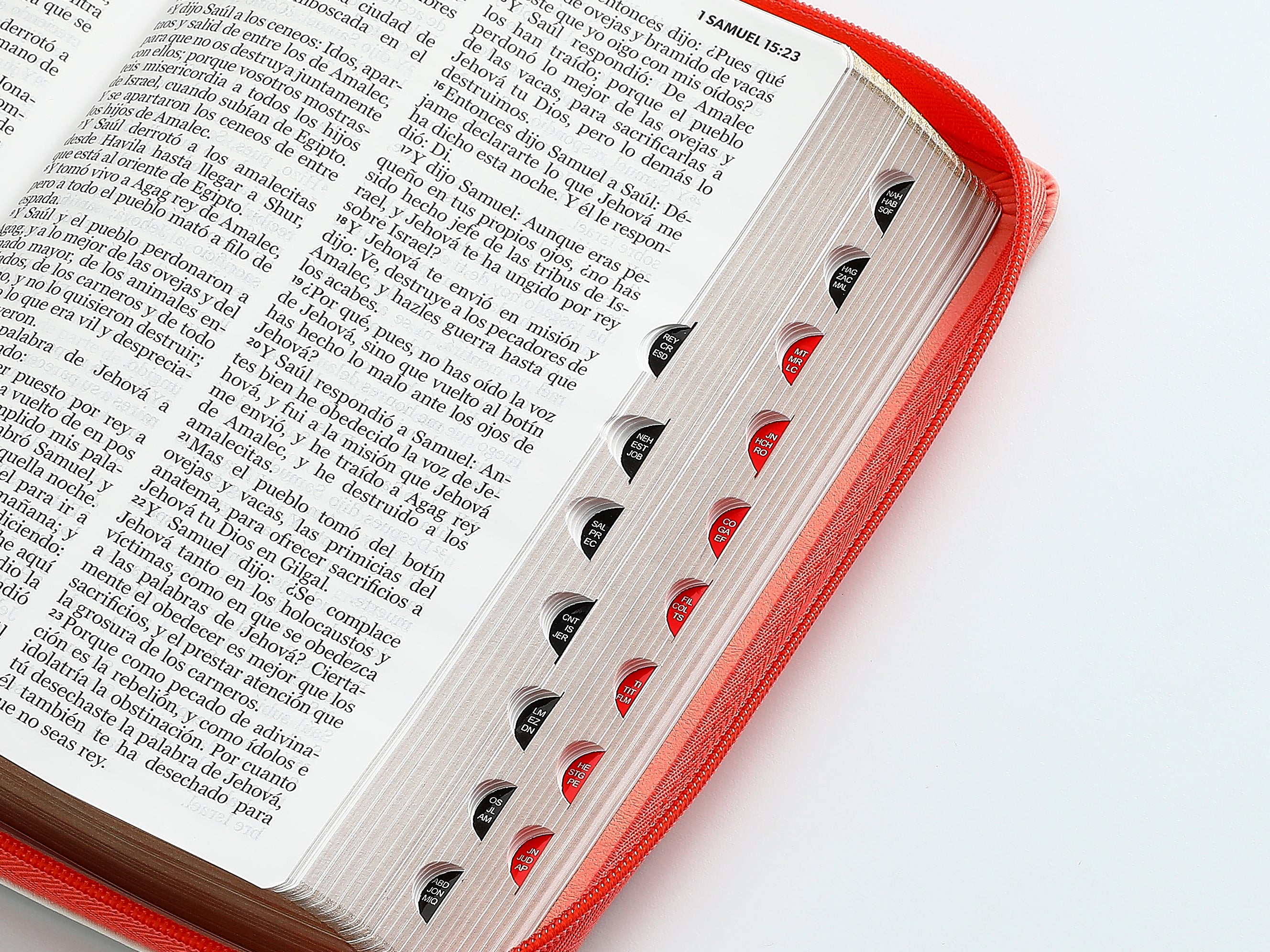 Biblia RVR065LG czti PJR Inspiración Blanco/coral/coral pájaros