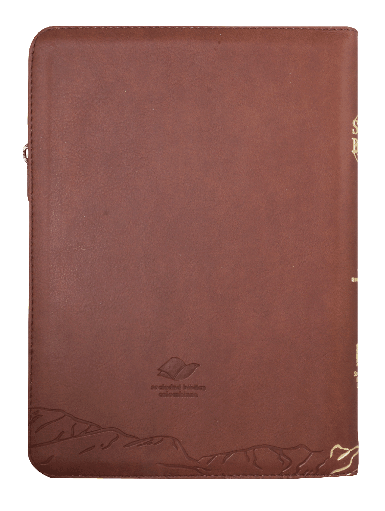 Biblia Reina Valera 1960 – 086C – Letra 14 pts – 18x24,5 cm – Palabras de Jesús en Rojo – Cierre con Índice – Marron