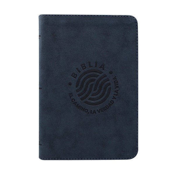 Biblia Reina Valera 1960 – 066 – Letra 12 pts  Grande  – 13,5x21 cm – Palabras de Jesús en Rojo – Tapa PU – El Camino, la Verdad y la Vida – Azul