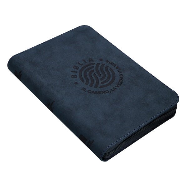 Biblia Reina Valera 1960 – 066 – Letra 11 pts  Grande  – 14x20 cm – Palabras de Jesús en Rojo – Tapa PU – El Camino, la Verdad y la Vida – Azul