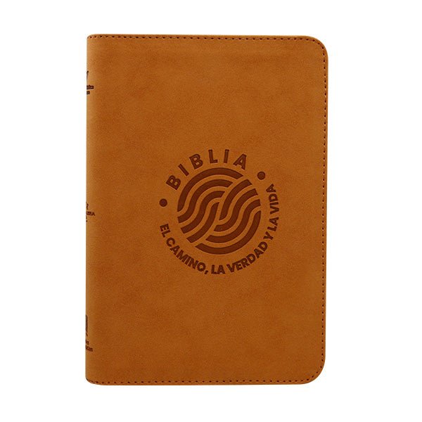 Biblia Reina Valera 1960 – 066 – Letra 12 pts Grande  – 13,5x21 cm – Palabras de Jesús en Rojo – Tapa PU – El Camino, la Verdad y la Vida – Marron