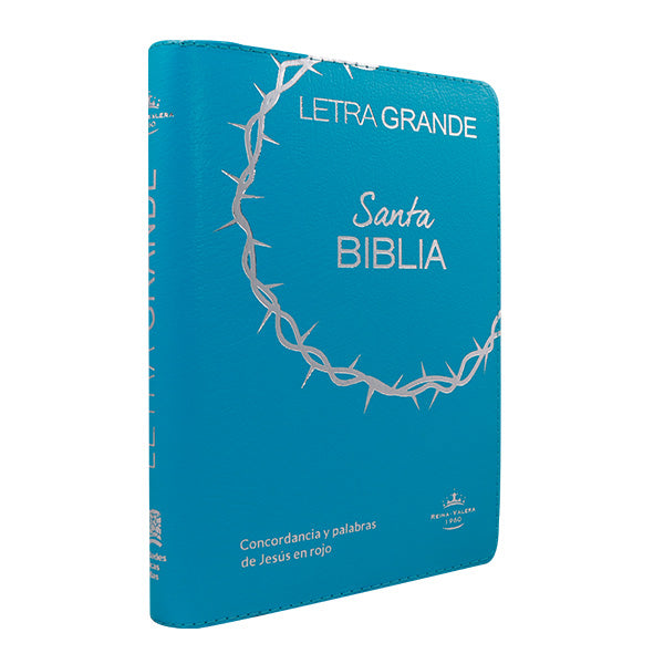 Biblia Reina Valera 1960 Letra 11p PJR cierre índice Covertex Turquesa