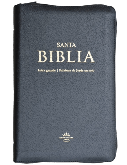 Biblia Reina Valera 1960 Letra Grande PJR Concordancia Cierre Tapa Plastico Negro