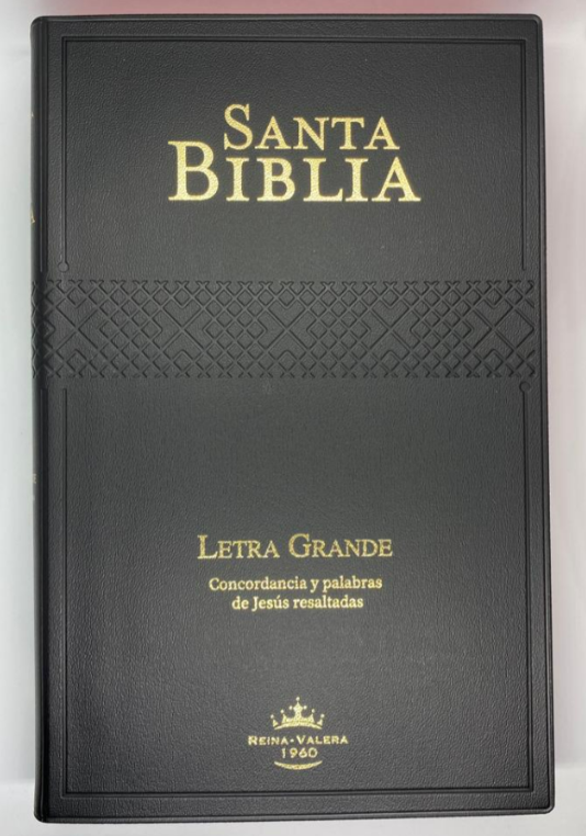 Biblia Reina Valera 1960 Letra Grande Concordancia Tapa Vinil Palabras de Jesús en Cursiva