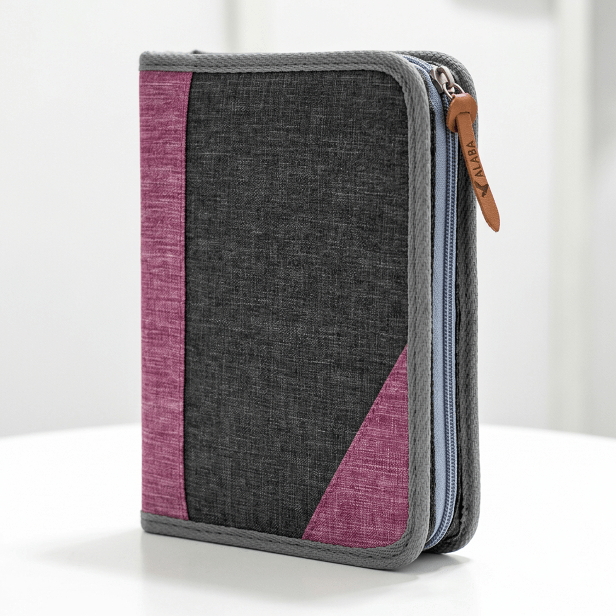 Funda para Biblia Tamaño Grande - Dos Tonos Gris/Fucsia