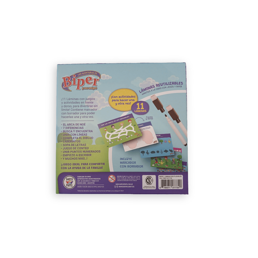 Láminas Reutilizables “Manitos a la Obra con Jesús” – Biper