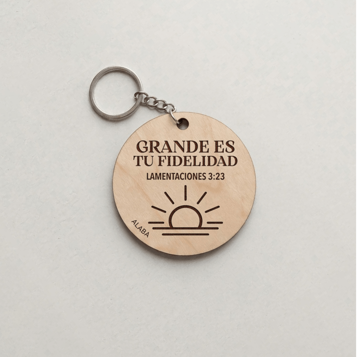 Llavero Circular MDF - Grande es tu fidelidad