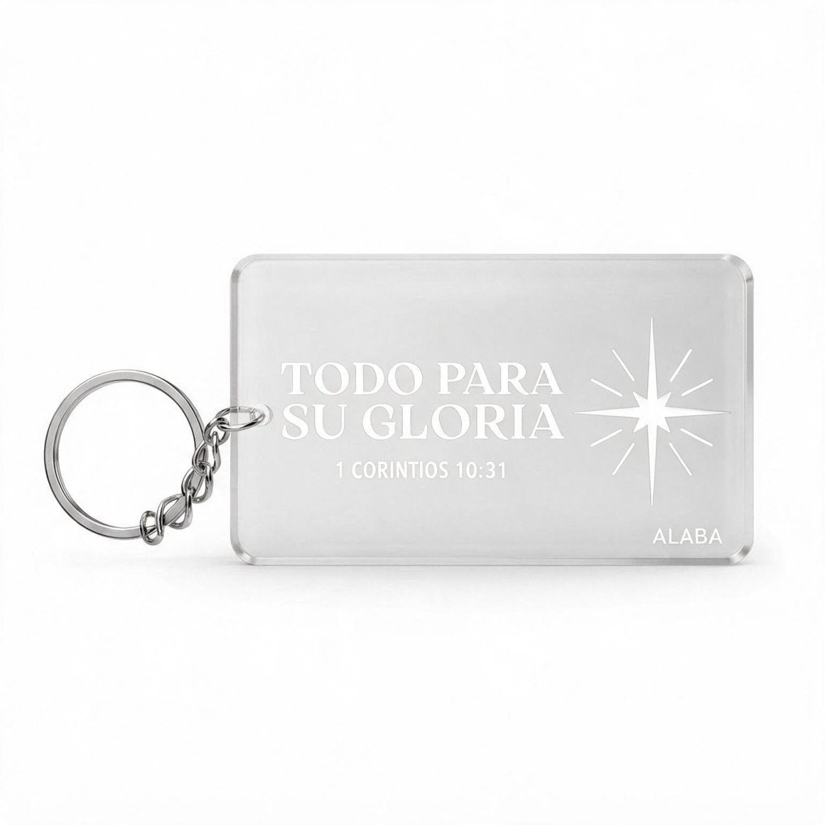 Llavero Rectangular Acrílico - Todo para Su Gloria