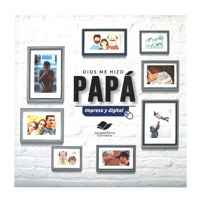 Porción Reina Valera Contemporánea – 373 – Letra 8 pts – 21x21 cm – Dios Me Hizo Papá – Gris