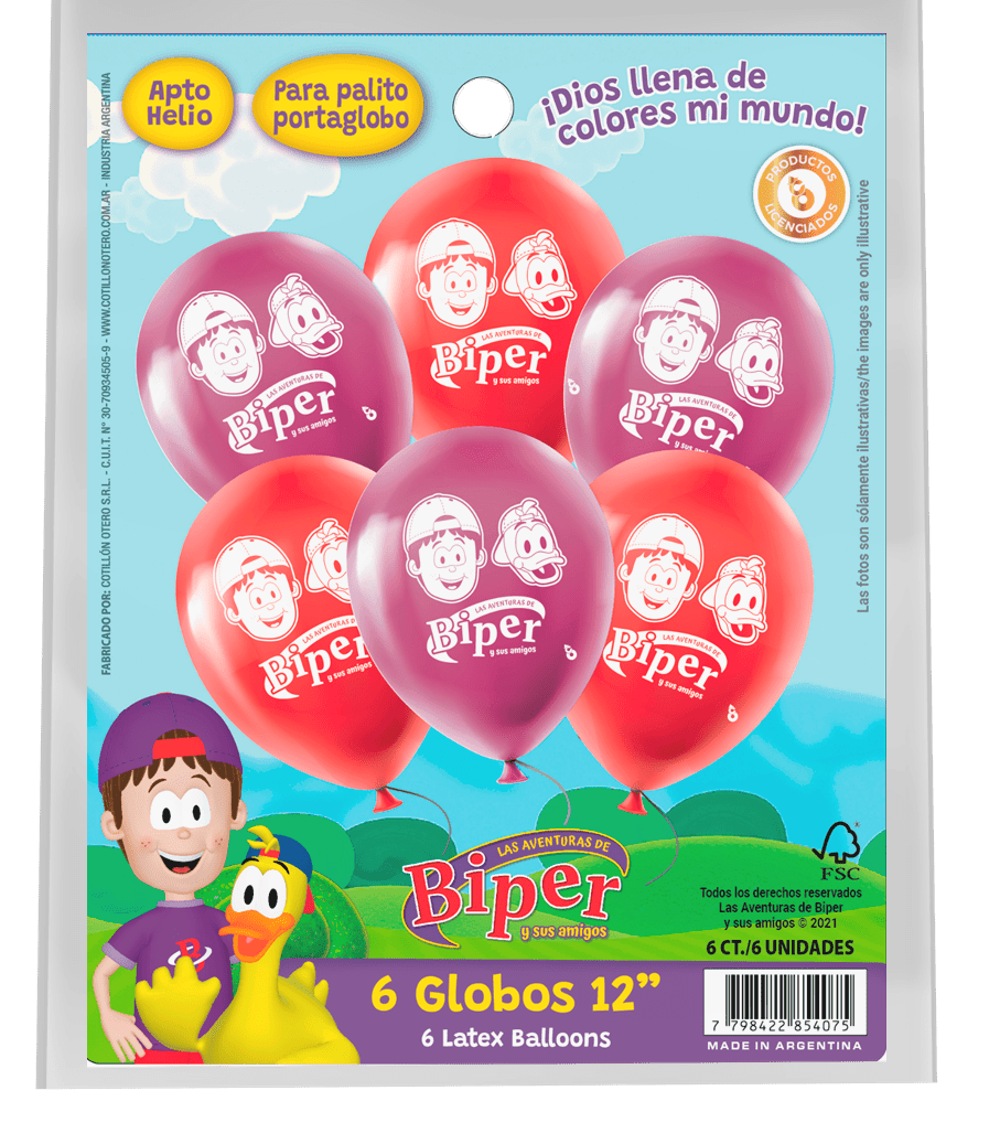 Set de Globos premiun - Biper (6 unidades)