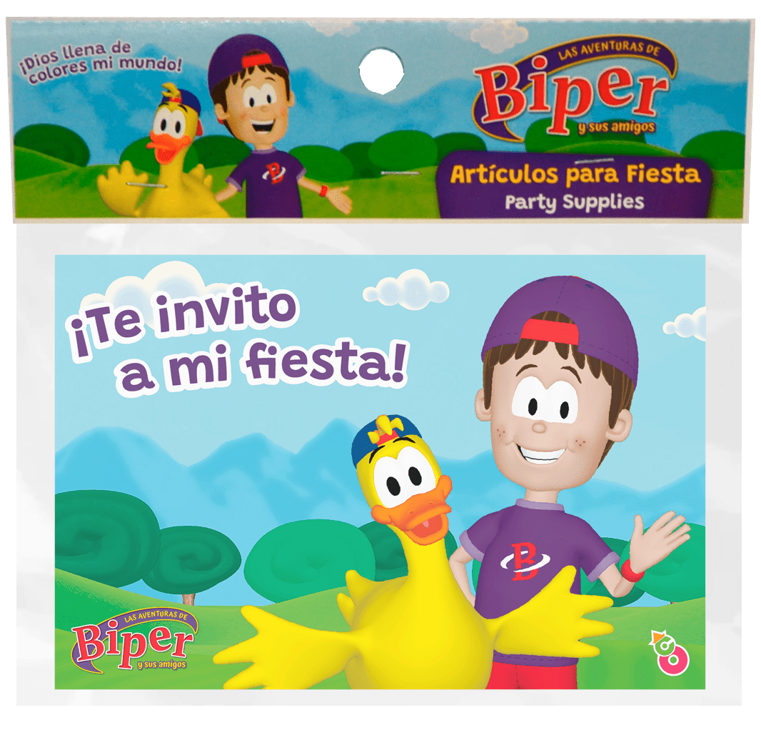 Pack Invitacion de celebracion -Biper (10 unidades)