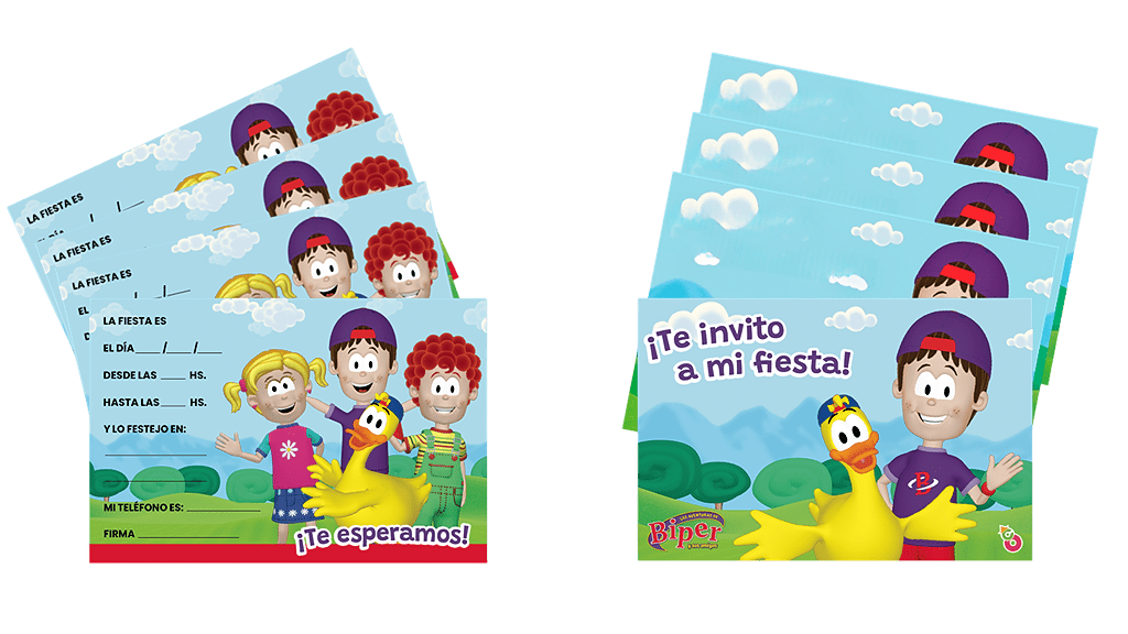Pack Invitacion de celebracion -Biper (10 unidades)