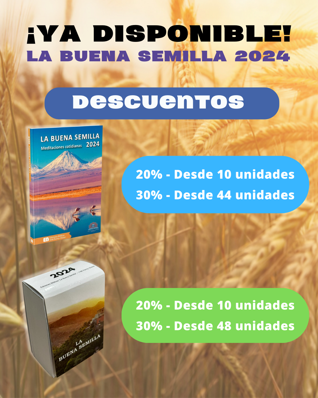 Devocional diario La Buena Semilla 2024 Libro