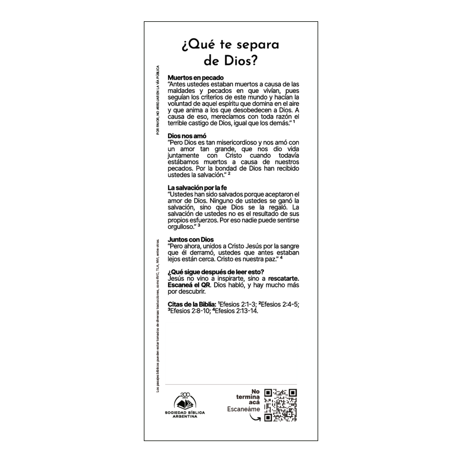 ¿Qué te separa de Dios? (Pack 1000)