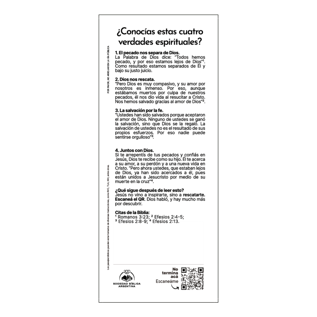 Selecciones - 4 verdades espirituales (Pack 1000)