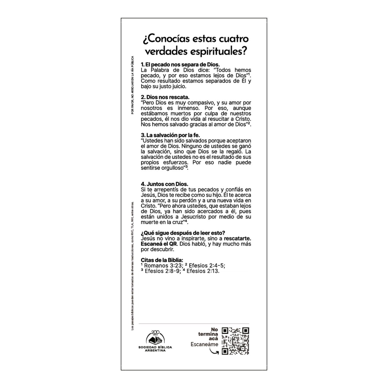 4 verdades espirituales (Pack 1000)