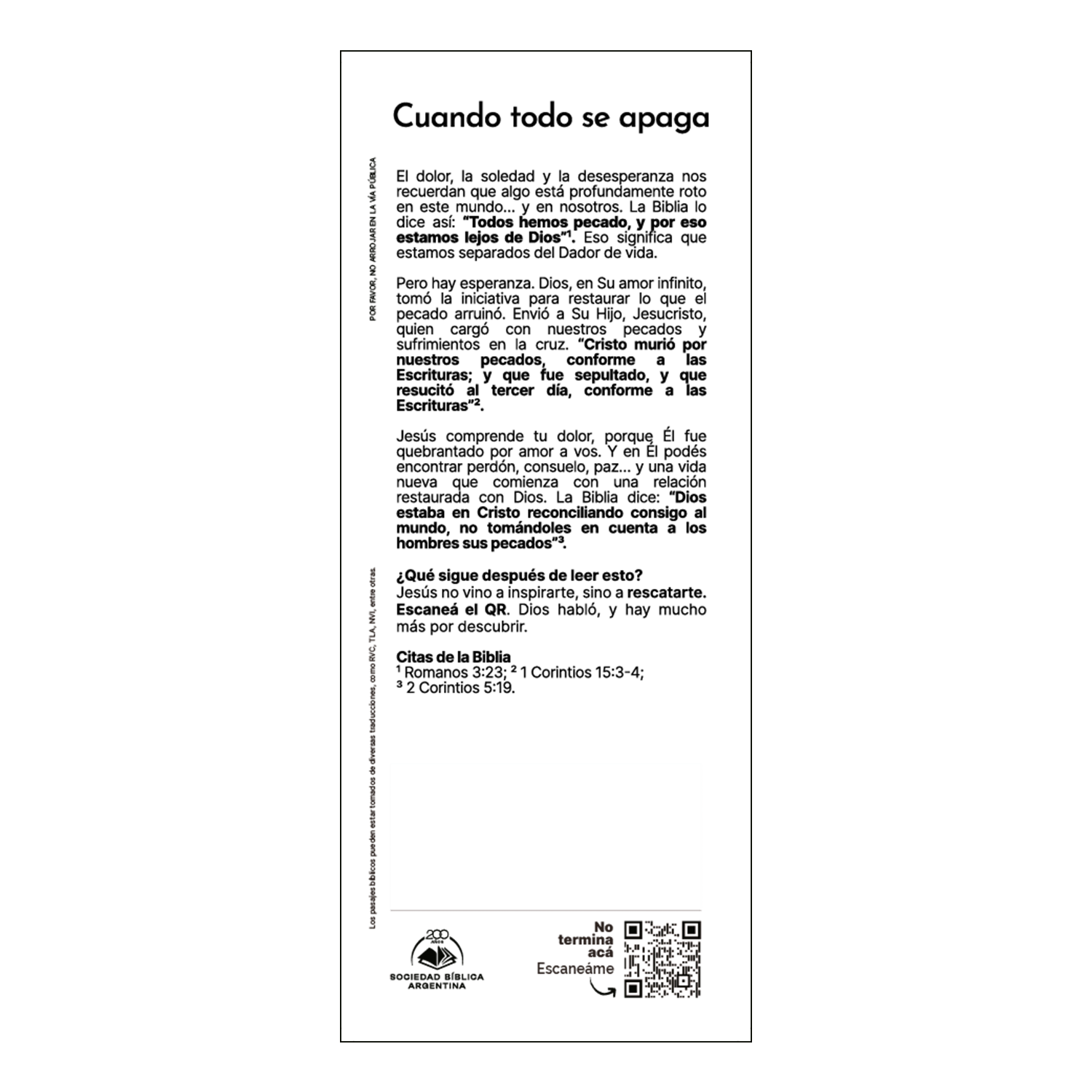 Cuanto todo se apaga (Pack 1000)