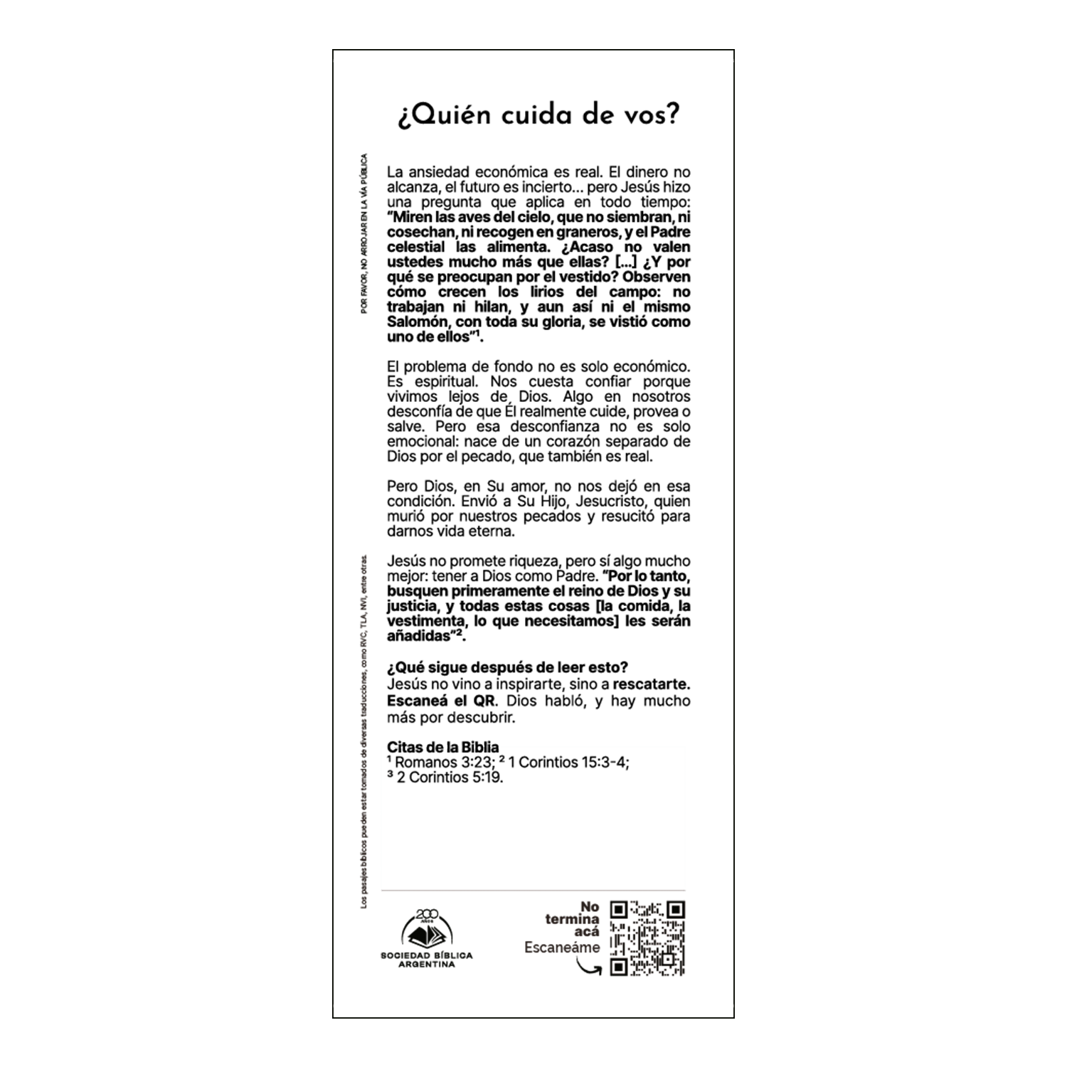 Jesús cuida de vos (Pack 250)