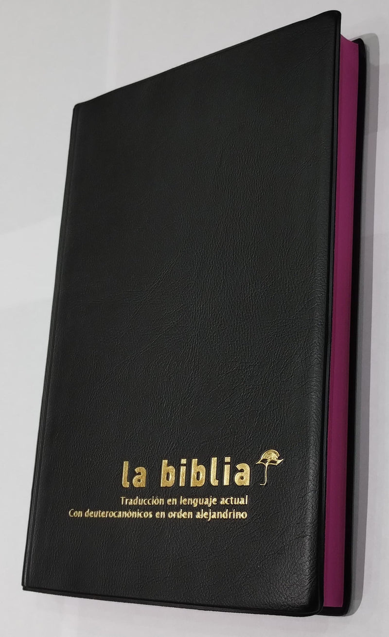 Biblia Traducción Lenguaje con Deuterocanónicos Tapa Vinil Negro