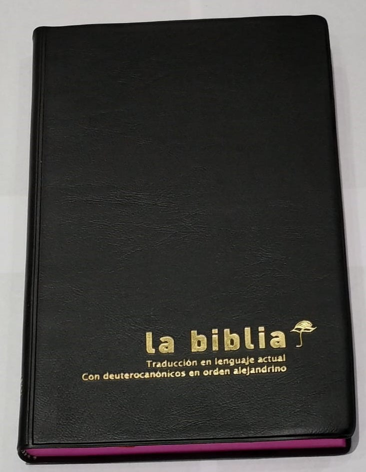 Biblia Traducción Lenguaje con Deuterocanónicos Tapa Vinil Negro