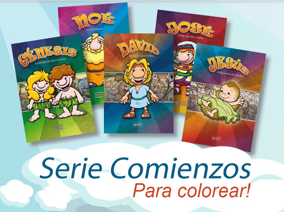 Pack Serie Comienzos Para Colorear Escuela Bíblica Niños