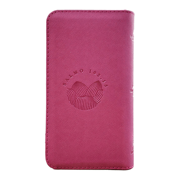 Biblia Reina Valera 1960 – 036 – Con Concordancia – Letra 8 pts – 8,5Six16,5 cm – Palabras de Jesús en Rojo – Cierre con Índice – Tapa PU Rosa/Beige